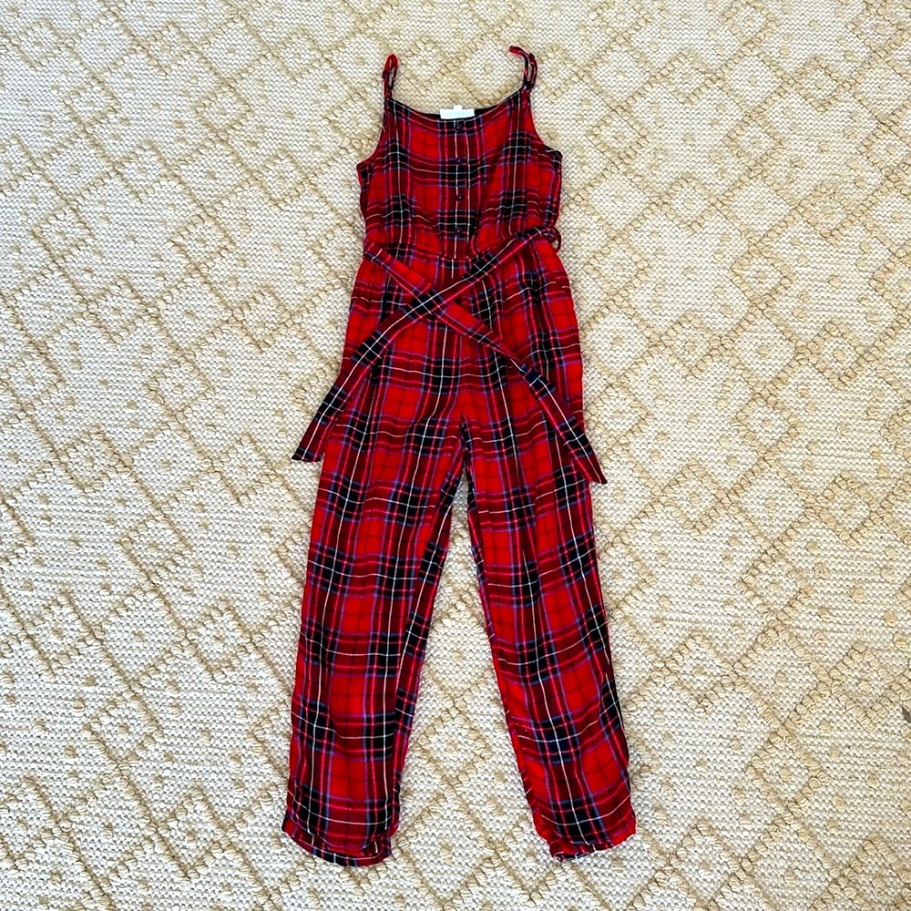 Boden girls 9-10 140cm plaid romper